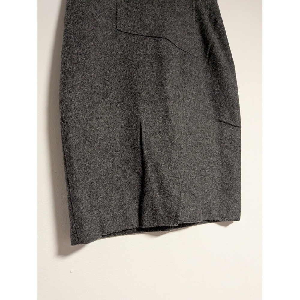 Les Copains Grey Virgin Wool Cashmere Blend Pencil Skirt Made in Italy Size 40 - Picture 3 of 14